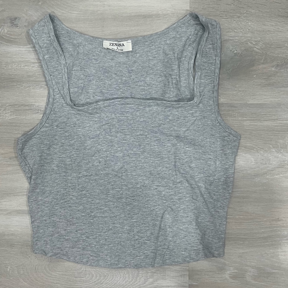 Zenana Outfitters Heather Gray Tank Top